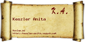 Keszler Anita névjegykártya